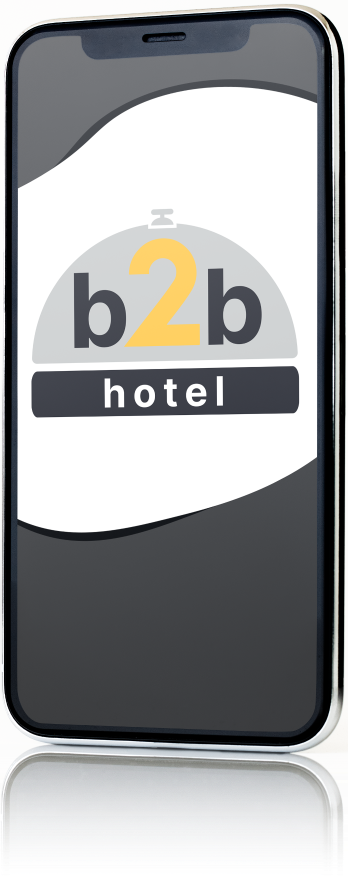 celular com logo da b2b estampado na tela